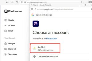 Chọn tài khoản của bạn